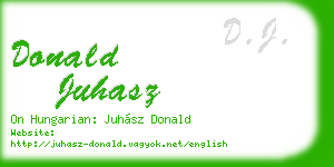 donald juhasz business card